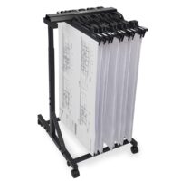 Arnos Hang-A-Plan A0 Quickfile Binder and Large Adjustable Trolley Bundle, Black