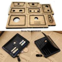 Punch Card Holder Cutting Mold Wood Dies Short Wallet Template Leather Crafts