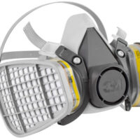 3M Half Face Mask 6100s With 2x    6057 Abe1 Filters Pack