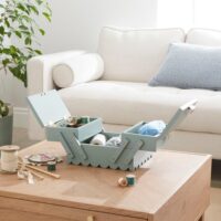 Remi Cantilever Green Sewing Box