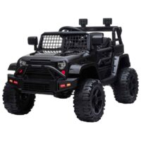 Homcom Jeep Wrangler Ride On Electric Car 12V, Black