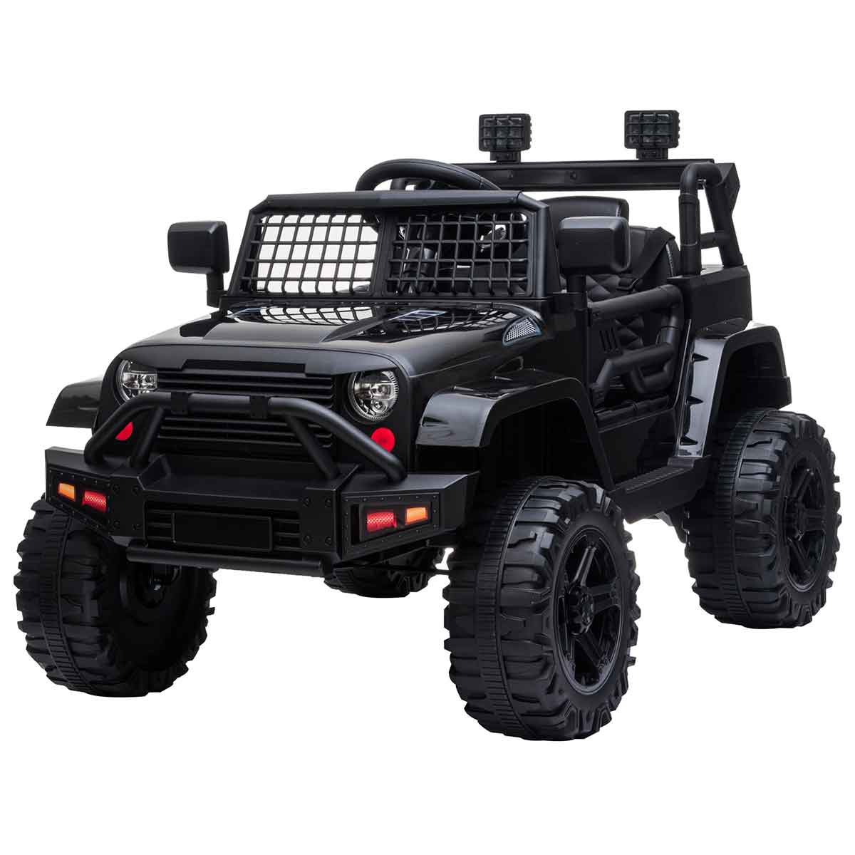 Homcom Jeep Wrangler Ride On Electric Car 12V, Black