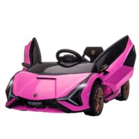 Homcom Lamborghini SIAN Ride On Electric Car 12V, Pink