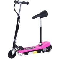HOMCOM Kids Foldable Electric E-Scooter 120W w/ Brake Kickstand, Pink