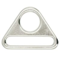 Bluemoona 300 Pcs - 1.5" 38mm Metal Adjuster Triangle Ring with Bar Swivel Clip