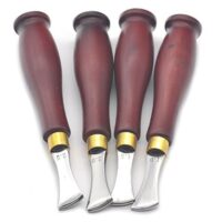Bluemoona 4 Pcs - 1/1.5/2/2.5mm Leather Edge Marking Creasing Tools DIY Polished