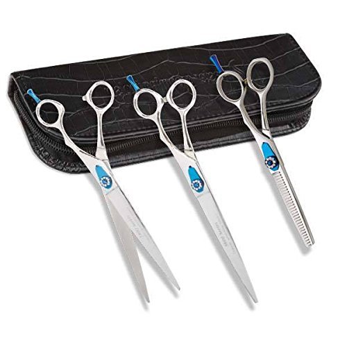 Dog Grooming Shears Diamond Series 3 Piece Kit Fashion Rhinestone Style