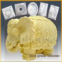 3D Silicone sugar/fondant/chocolate/food craft Mold - Festive Elephant