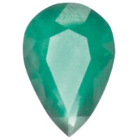 Emerald, Pear, 6x4mm