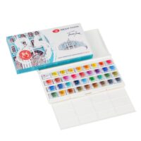 Watercolors Set 36 pans 85 Years "White Nights" in Plastic Box by Nevskaya Palit