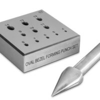 Oval Bezel/collet Forming Block    With 11 Holes And 17 Degree Angle  Punch Included