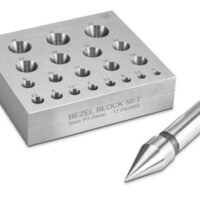 Round Bezel/collet Forming Block   With 20 Holes And 17 Degree Angle  Punch Included