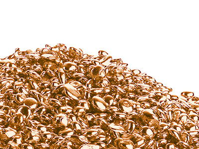 18ct Red Grain, 100% Recycled Gold