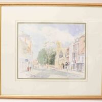 Original Watercolour Of St Mary's Church And North Bar Beverley By David Thomas