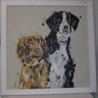 Original Nicole Fenwick Painting On Canvas - Dogs Portrait