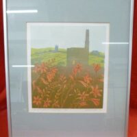 Fine Coloured Print/lithograph By Ian Mcneil Cooke 1982 View Of St Just. No3. Wheal Boys 17/100