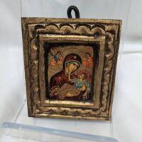 Mother Mary And Baby Jesus Wood-block Painting Small