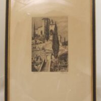 Signed Original Etching Of Morcote Switzerland