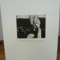 The Angel Whisperer Etching Edition 59/100 By Karólína Lárusdóttir Icelandic Artist Signed Unframed