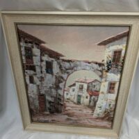 Italian Street Original Oil Painting
