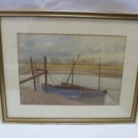 Watercolour Painting 'half Flood' By David Priestley-smith 1947