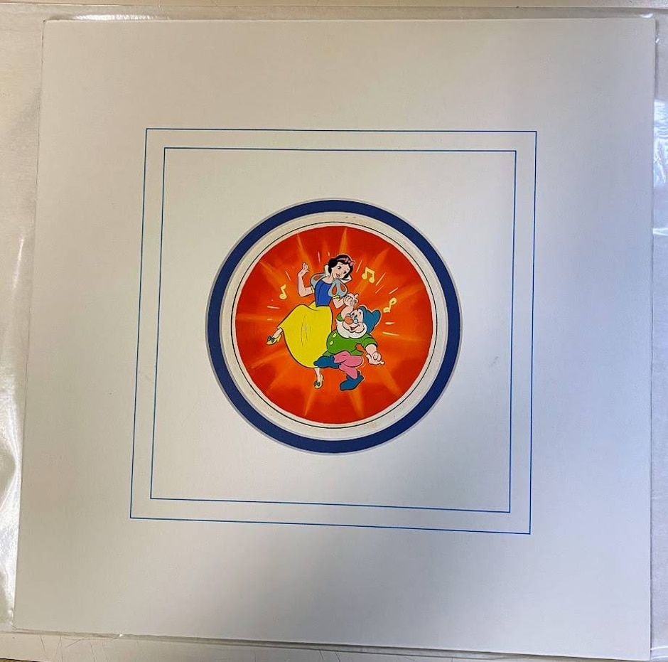 Original Merchandising Artwork For Disney's 'snow White And The Seven Dwarves'.