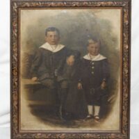 Framed, Untitled Work (oil Paint On A Photographic Base, C. 1880s)