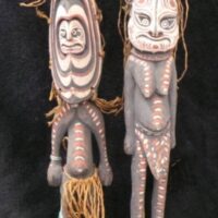2 Papua New Guinea Carved Figures