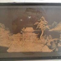 Vintage Chinese 3d Cork Picture