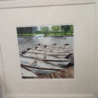 Limited Edition Print By Claire Henley 'white Boats, Stratford'