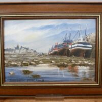 Oil On Board Original Art By Michel Baudy - Torrington - Roscoff 17 X 13" - Certified