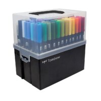 Tombow ABT Dual Brush Marker Case Set of 107 Colours + Blender Pen
