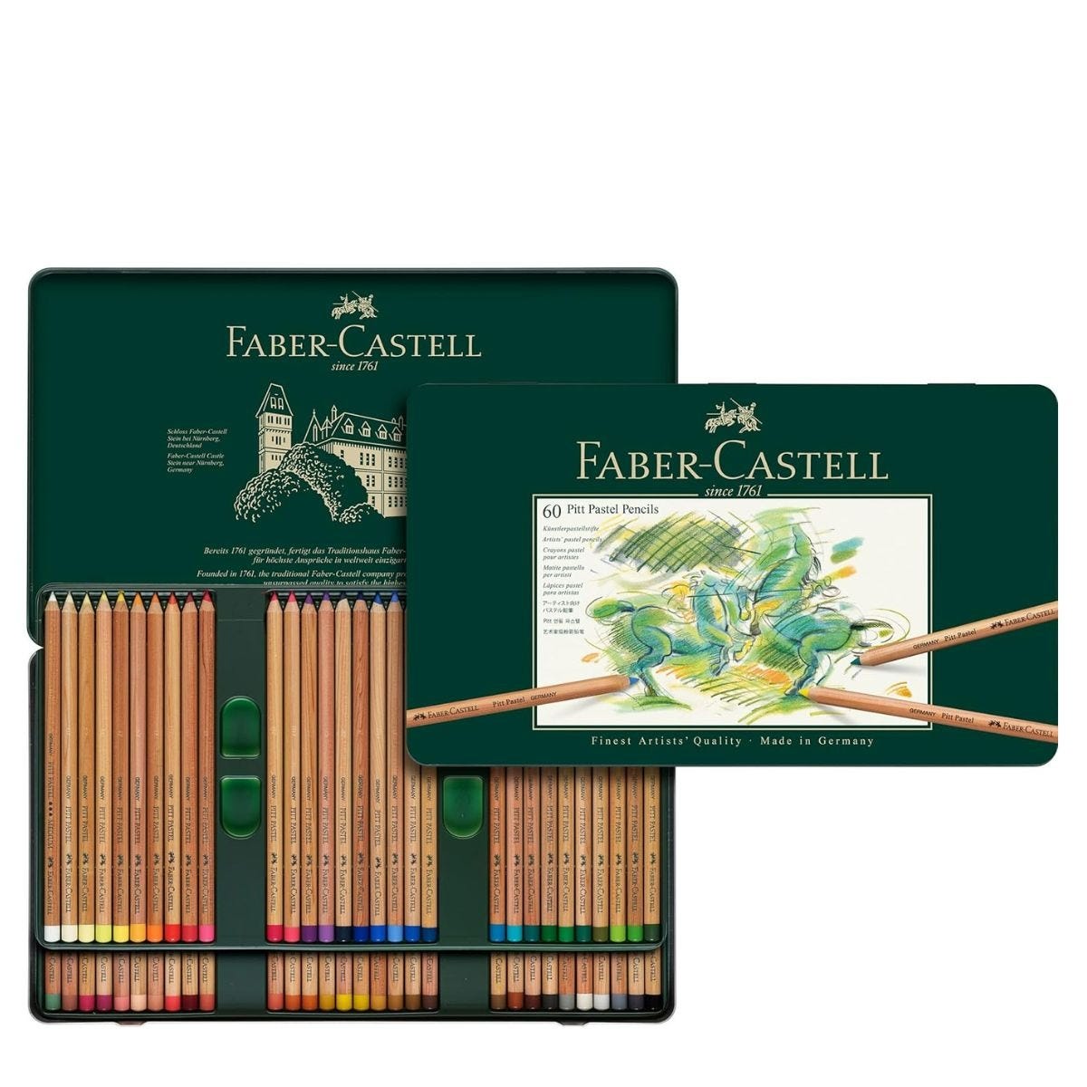 Faber-Castell Pitt Pastel Pencils Tin of 60