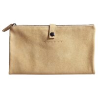 Clairefontaine Flying Spirit Leather Pencil Case Flat - Beige