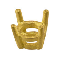 18ct Yellow Gold Round Double      Gallery Collet 6mm
