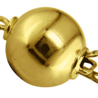 18ct Yellow Gold Plain Ball Clasp  8mm