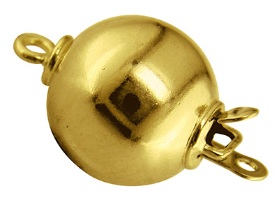 18ct Yellow Gold Plain Ball Clasp 8mm