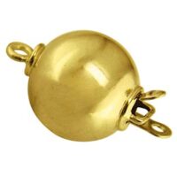 18ct Yellow Gold Plain Ball Clasp  10mm