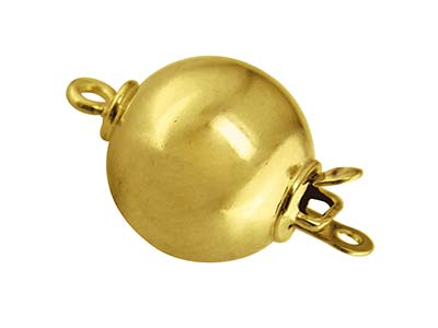 18ct Yellow Gold Plain Ball Clasp 10mm