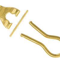 18ct Yellow Gold Omega Ear Clip     Unassembled Heavy With Curved Base, 100% Recycled Gold