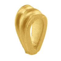 18ct Yellow Gold Pendant Bail      Grooved Heavy Medium Semi Finished