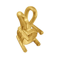 18ct Yellow Gold Round Double      Gallery 4 Claw Pendant 25pt