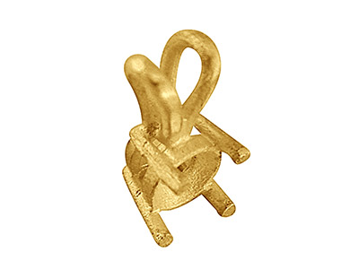 18ct Yellow Gold Round Double Gallery 4 Claw Pendant 50pt