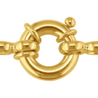 18ct Yellow Gold Jumbo Bolt Ring    8mm With 2 Double Rings And 3 Fixed Rings