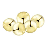 18ct Yellow Gold Light Weight 1    Hole Bead With Cup 8mm Pack of 5