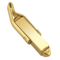 18ct Yellow Gold Cufflink S-arm    Assembled Light Weight 100%        Recycled Gold