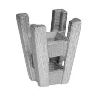 18ct White Gold Square Double      Gallery 4 Claw Collet 25pts 4 V    Claws