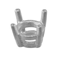 18ct White Gold Round Double       Gallery Collet 5.5mm
