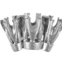 18ct White Gold 3 Stone Head       1x4mm/2x3.25mm