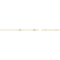 Gold Filled 18"/45cm Cable And     Cubic Zirconia Necklet With        Extender